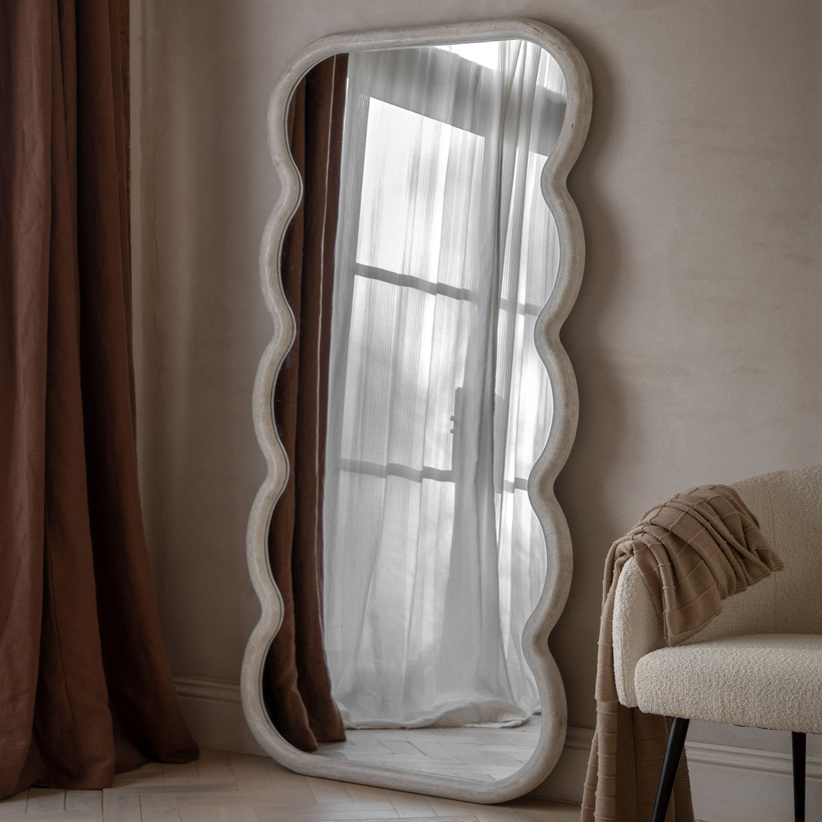 Bodhi Mirrors Como Curved Leaner Mirror House of Isabella UK