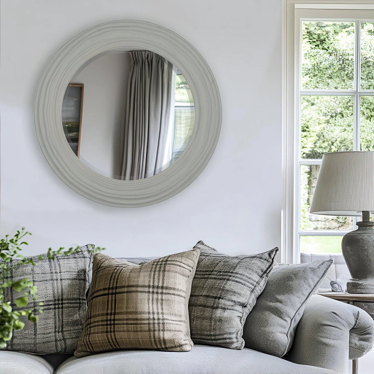 Bodhi Mirrors Cumbria Mirror Light Grey House of Isabella UK