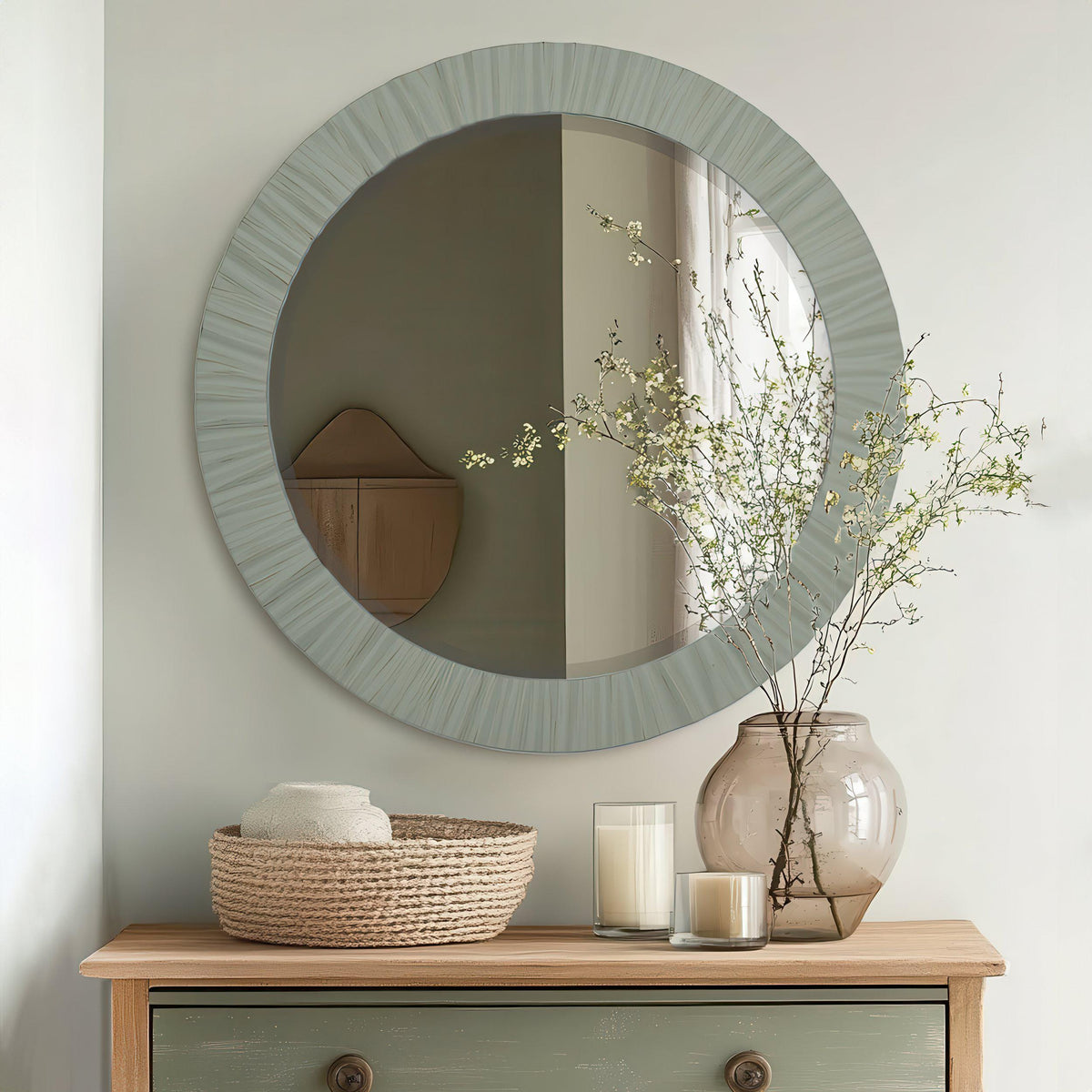 Bodhi Mirrors Durham Mirror Soft Green House of Isabella UK