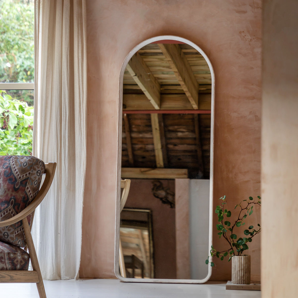Bodhi Mirrors Helsinki Arch Leaner Mirror Washed Oak House of Isabella UK