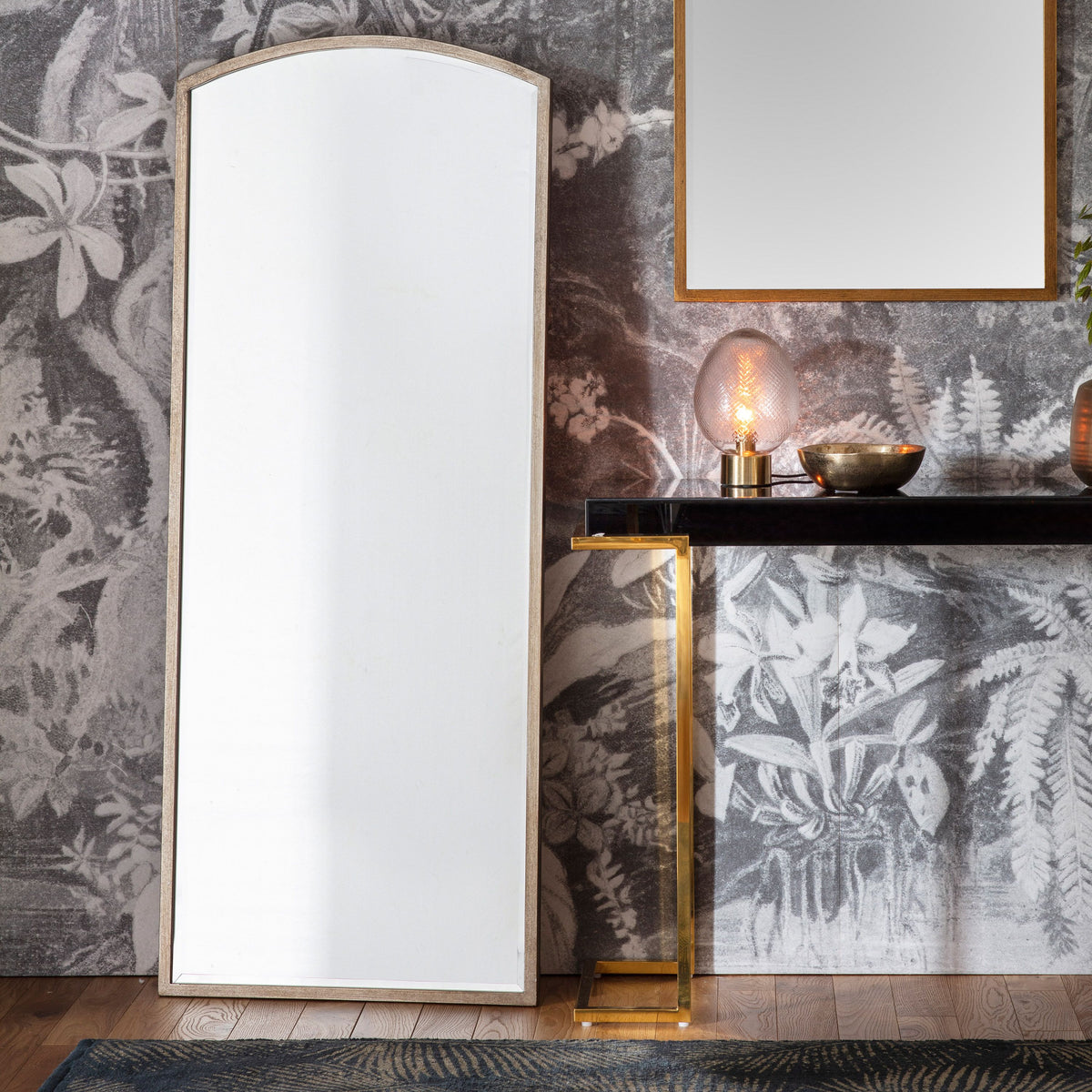 Bodhi Mirrors Higgins Arch Mirror Antique Silver Large House of Isabella UK