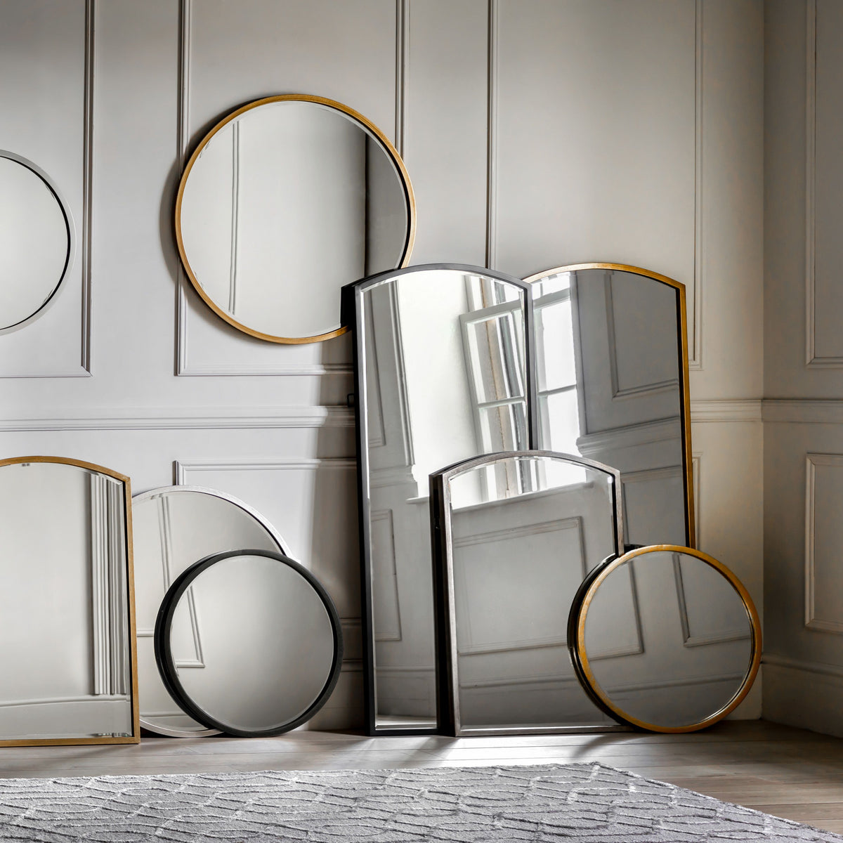 Bodhi Mirrors Higgins Arch Mirror Black Large House of Isabella UK