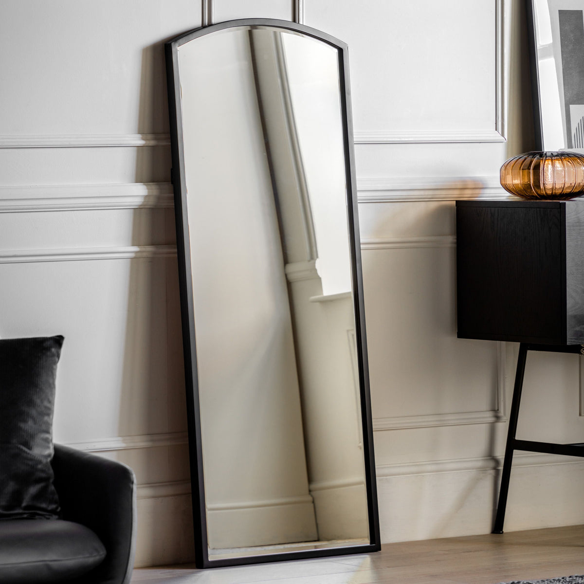 Bodhi Mirrors Higgins Arch Mirror Black Large House of Isabella UK
