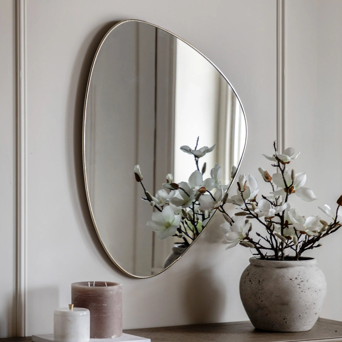 Bodhi Mirrors Highline Pebble Mirror Brass House of Isabella UK