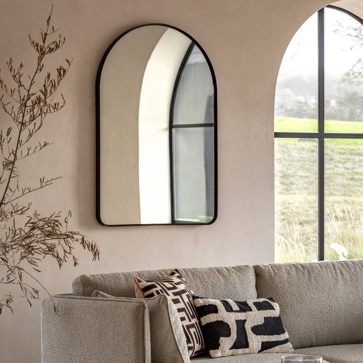 Bodhi Mirrors Holdon Arch Mirror Black House of Isabella UK