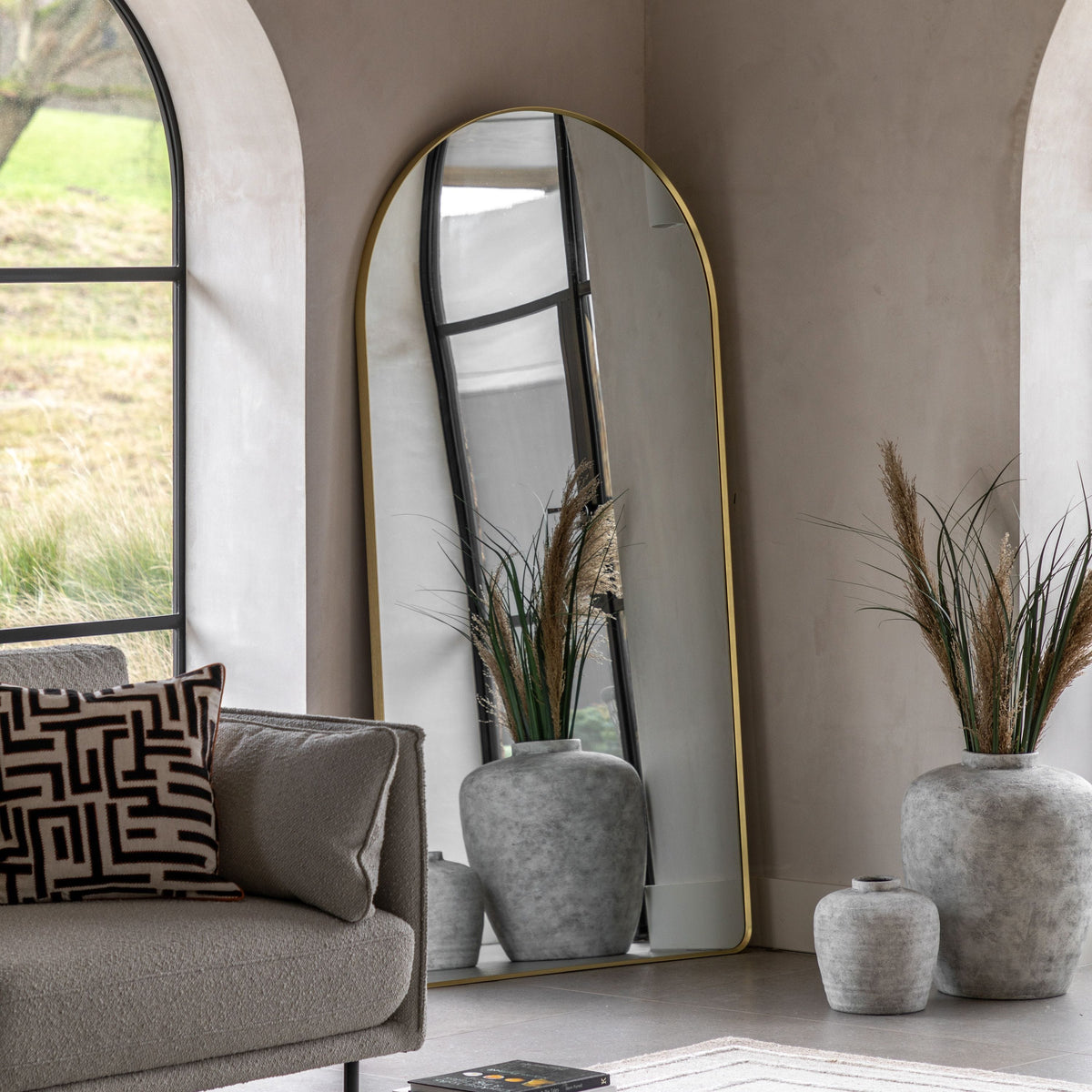 Bodhi Mirrors Holdon Arch Mirror Gold House of Isabella UK
