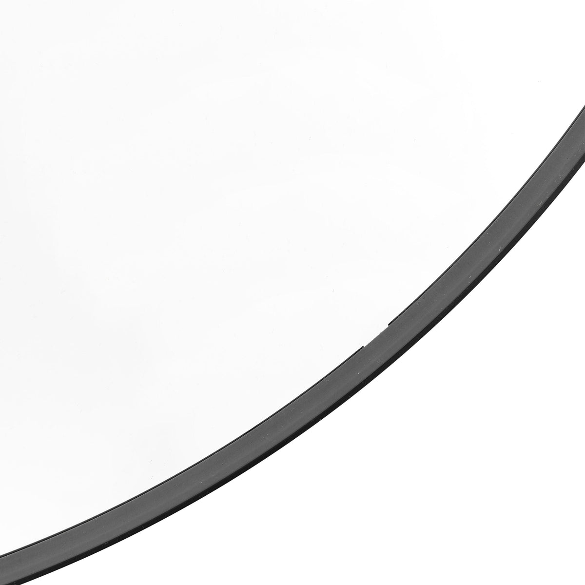 Holworth Round Mirror Black.