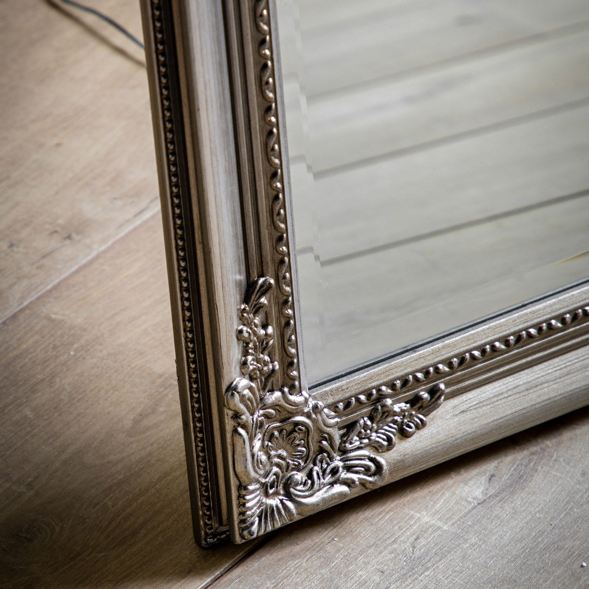 Bodhi Mirrors Lambeth Wood Cheval Mirror Silver House of Isabella UK