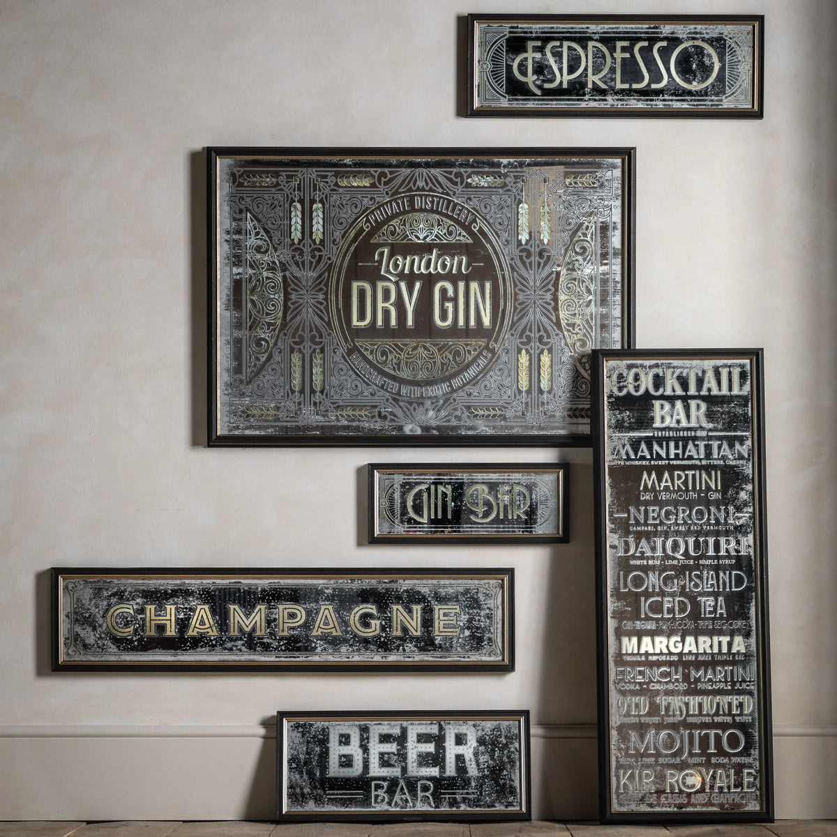 Bodhi Mirrors London Dry Gin Mirror House of Isabella UK