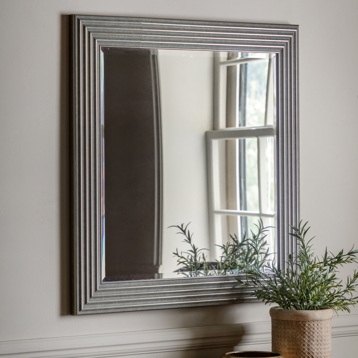 Bodhi Mirrors London Square Mirror Silver House of Isabella UK