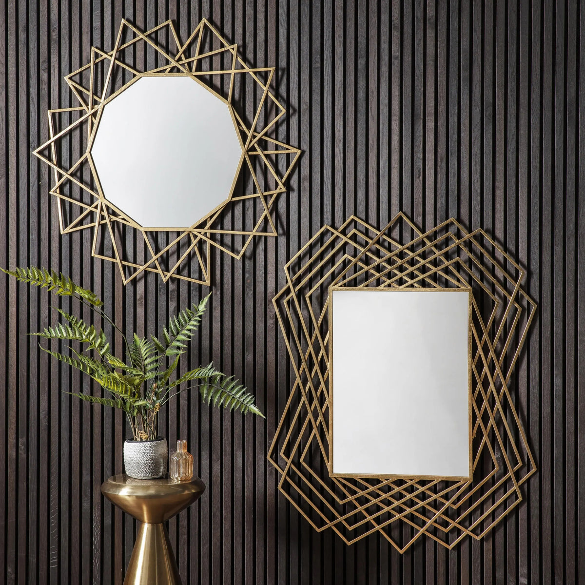 Bodhi Mirrors Specter Rectangle Mirror Gold House of Isabella UK