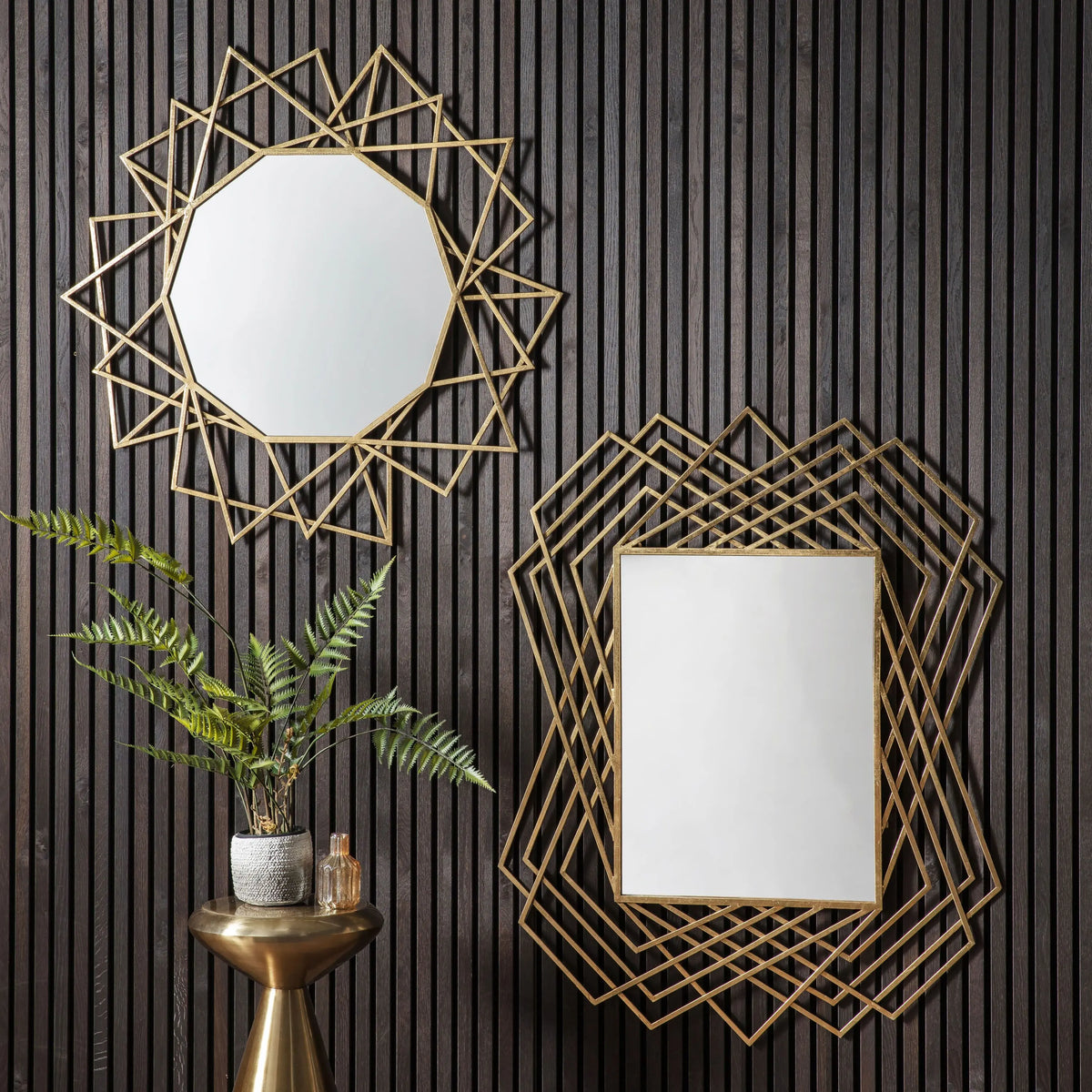 Bodhi Mirrors Specter Rectangle Mirror Gold House of Isabella UK