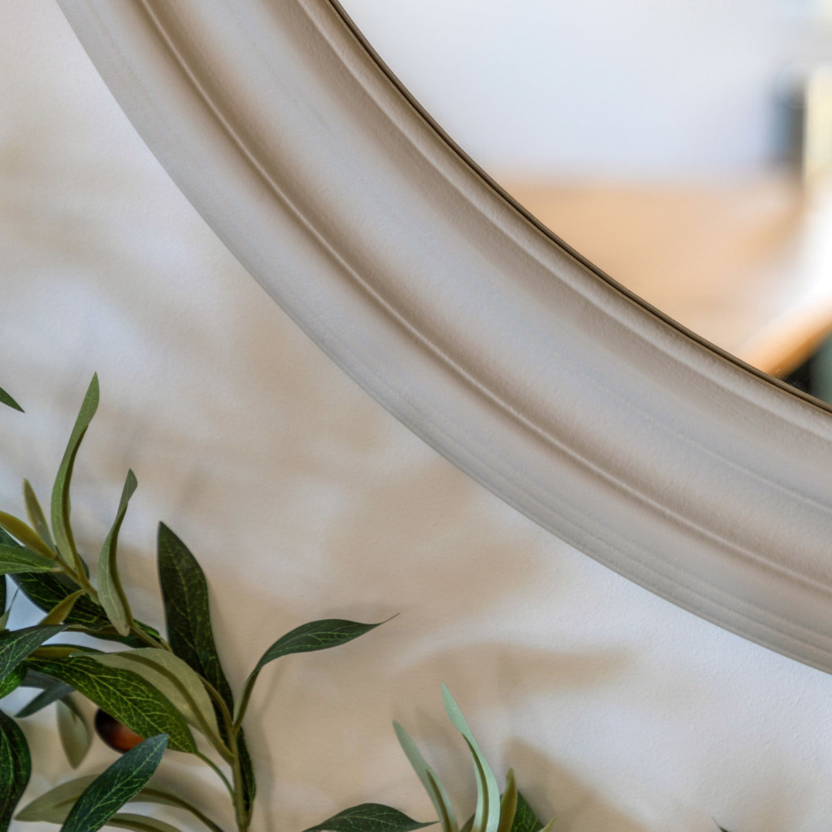 Bodhi Mirrors Suffolk Round Mirror Mushroom Large House of Isabella UK