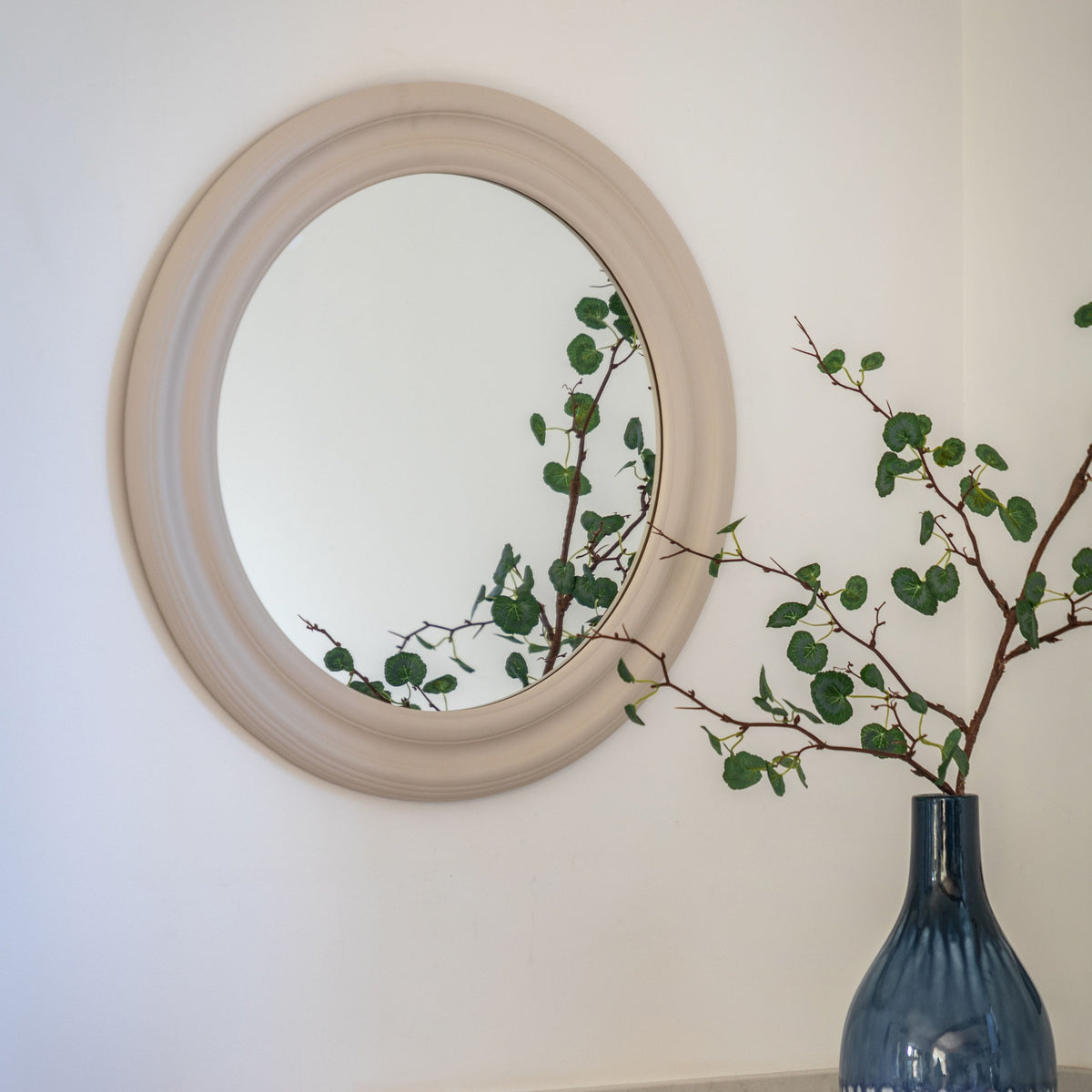 Bodhi Mirrors Suffolk Round Mirror Mushroom Small House of Isabella UK