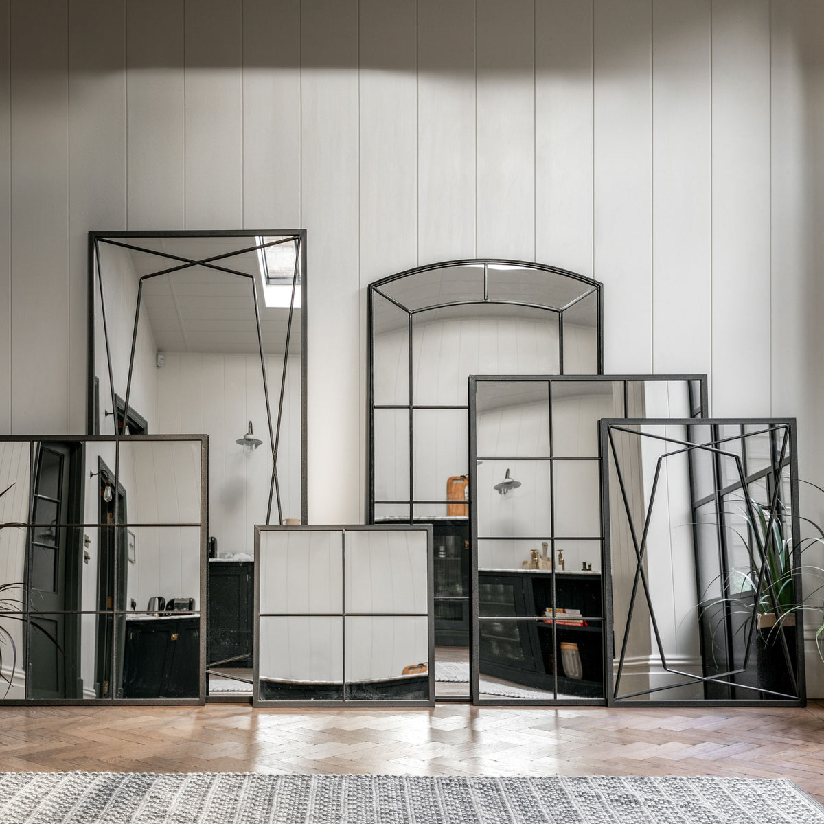 Bodhi Mirrors Wainscott Leaner Mirror Black House of Isabella UK