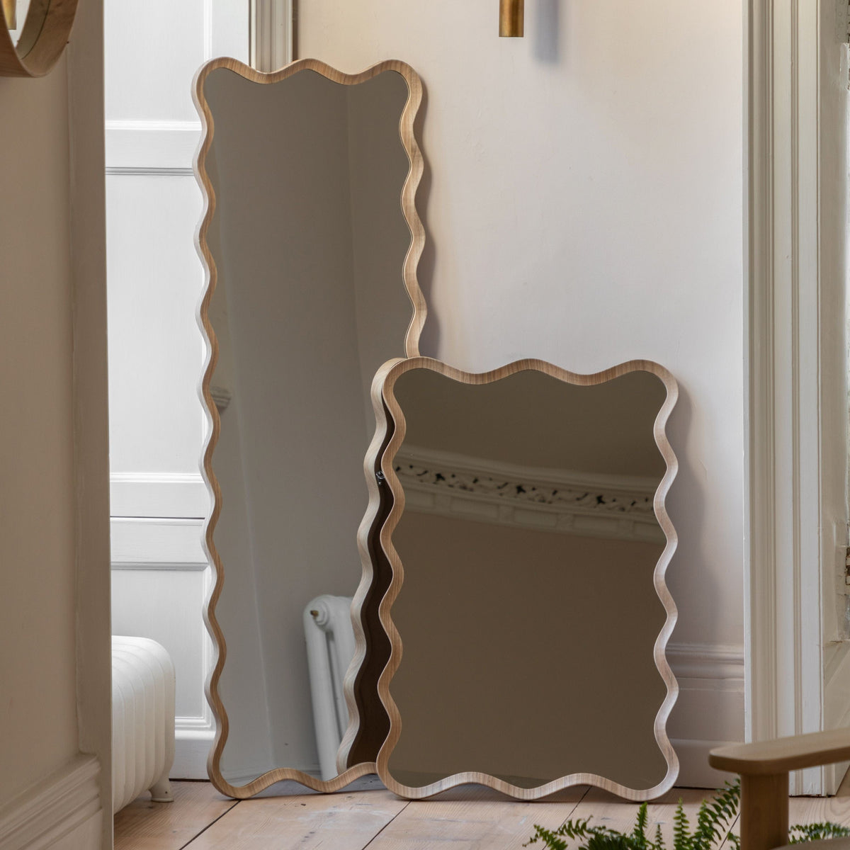 Bodhi Mirrors Wiggle Leaner Mirror Oak House of Isabella UK