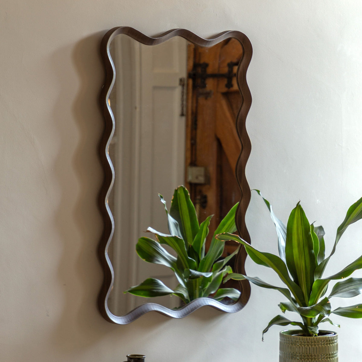 Bodhi Mirrors Wiggle Mirror Walnut House of Isabella UK