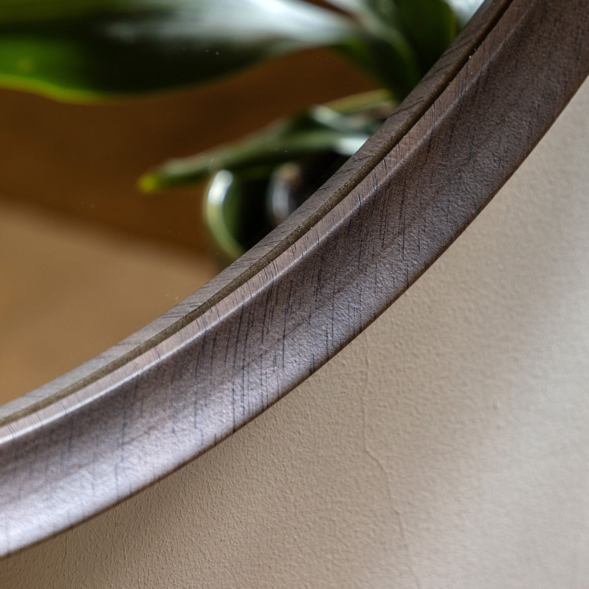 Bodhi Mirrors Woodstock Round Mirror Walnut Large House of Isabella UK