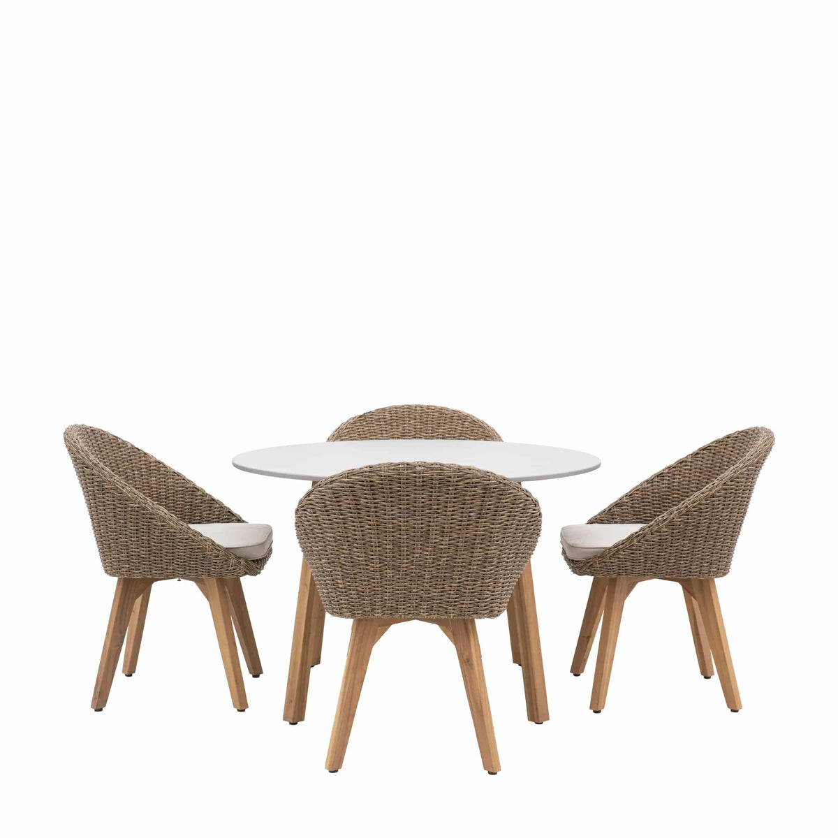 Bodhi Outdoors Anova 4 Seater Round Dining Set House of Isabella UK