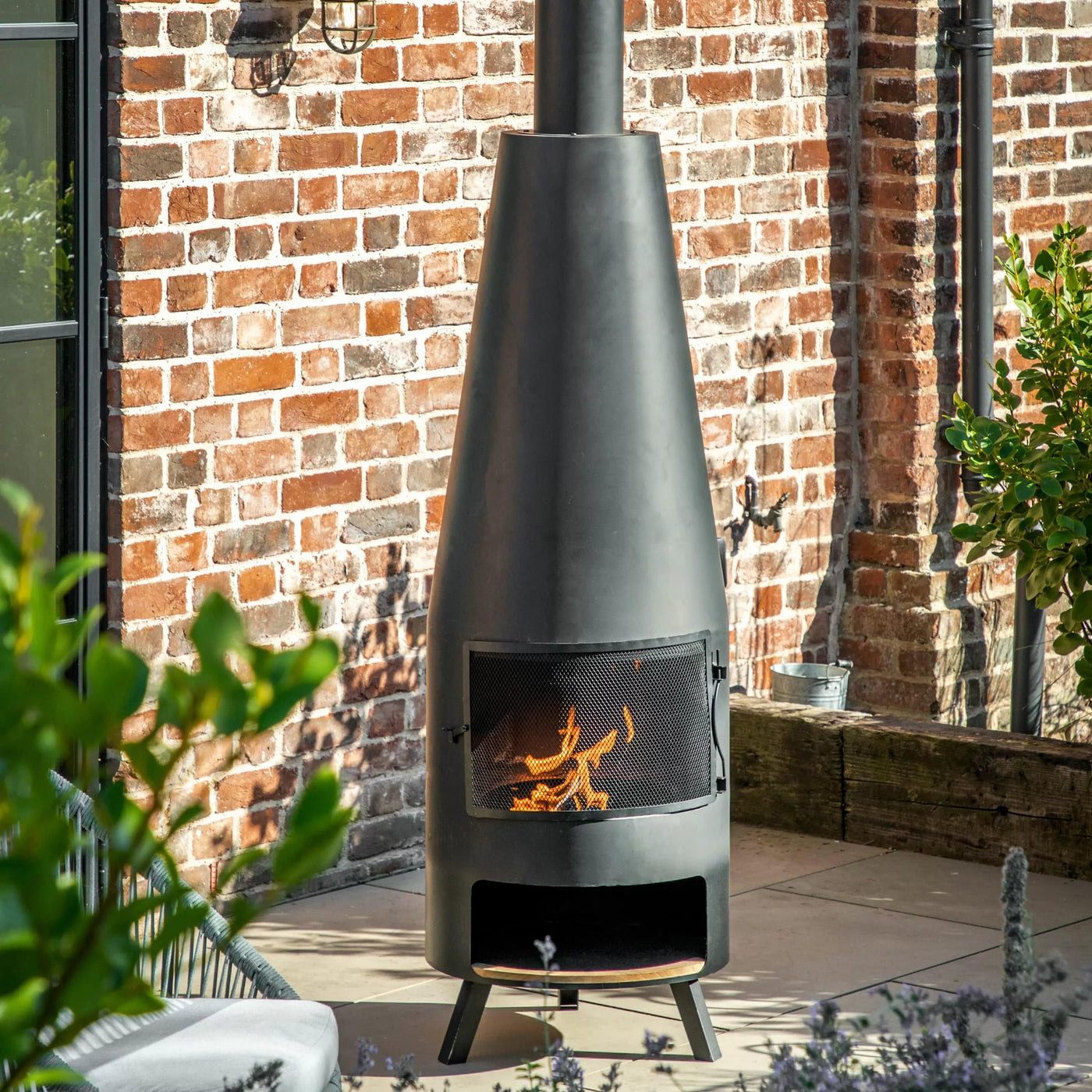 Bodhi Outdoors Bushmills Chiminea with Pizza Shelf House of Isabella UK