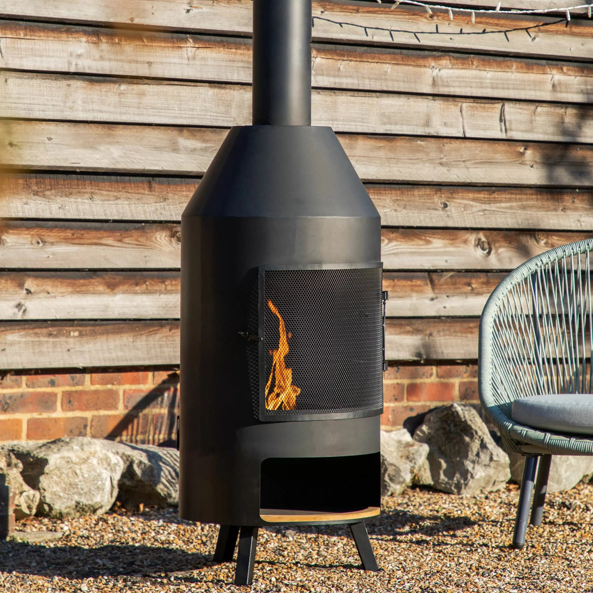 Canterbury Chiminea with Pizza Shelf.