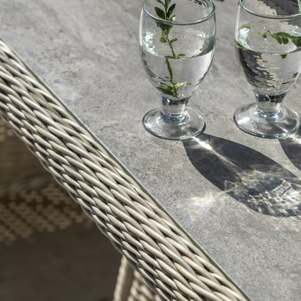 Holton Corner Square Dining Set with Fire Pit.