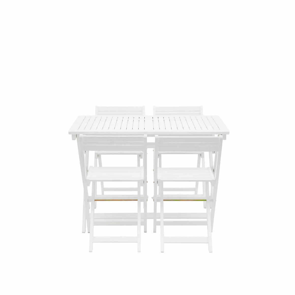 Lindos White Foldaway Dining Set.