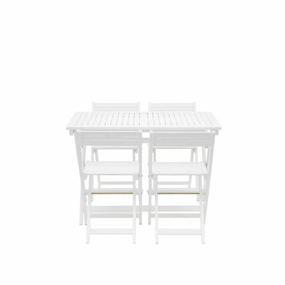 Bodhi Outdoors Lindos White Foldaway Dining Set House of Isabella UK