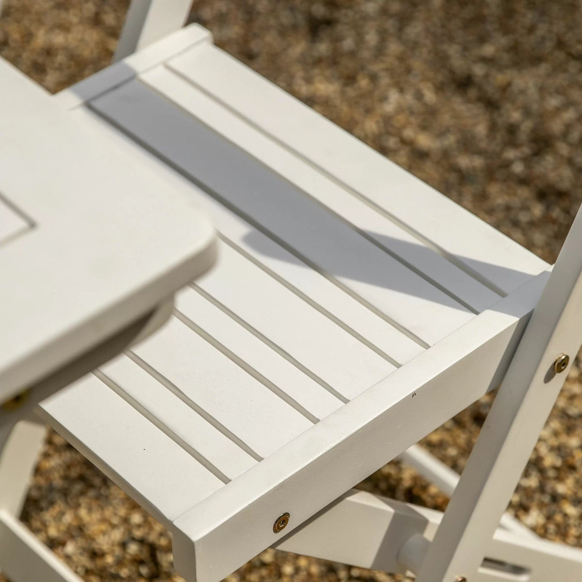 Lindos White Foldaway Dining Set.