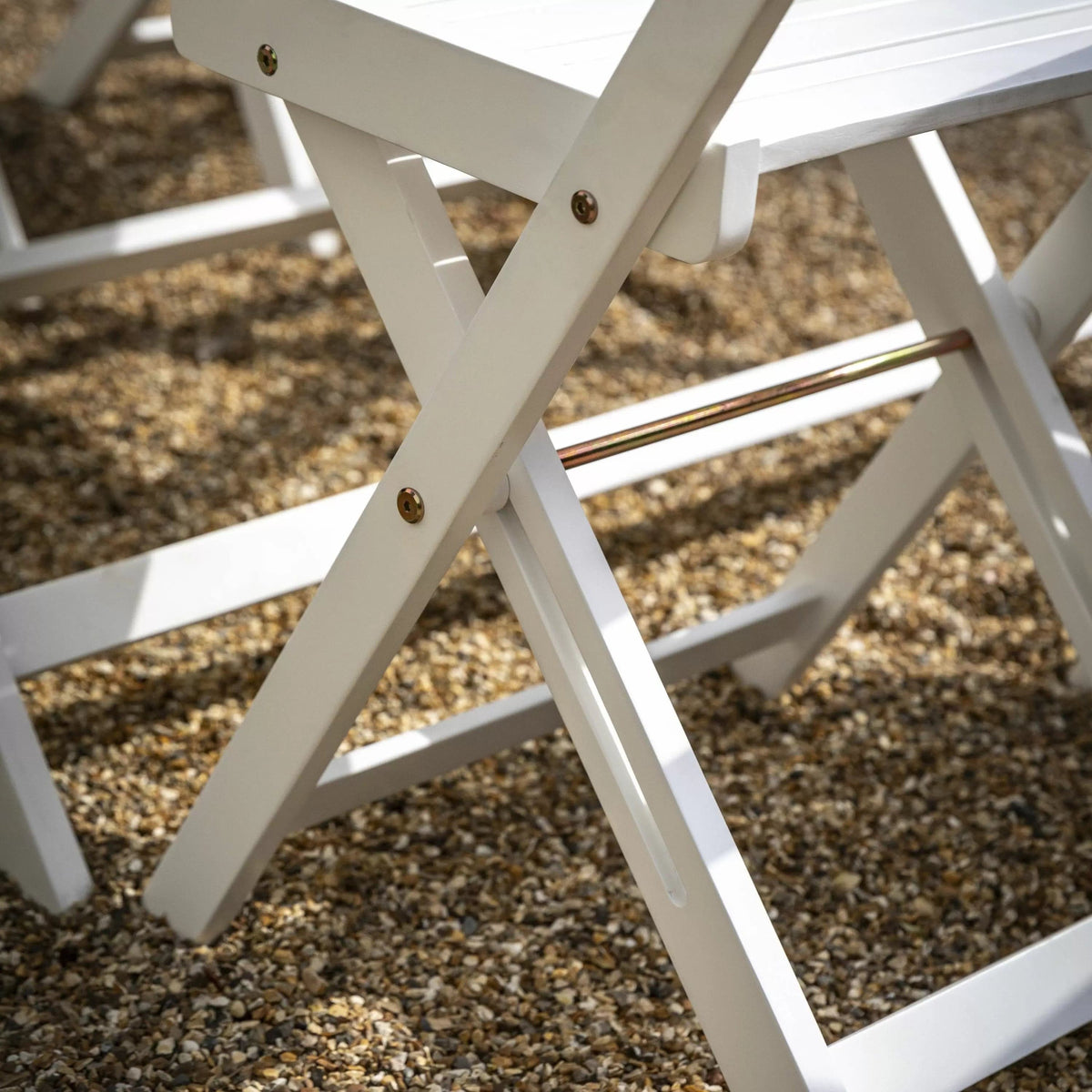 Lindos White Foldaway Dining Set.