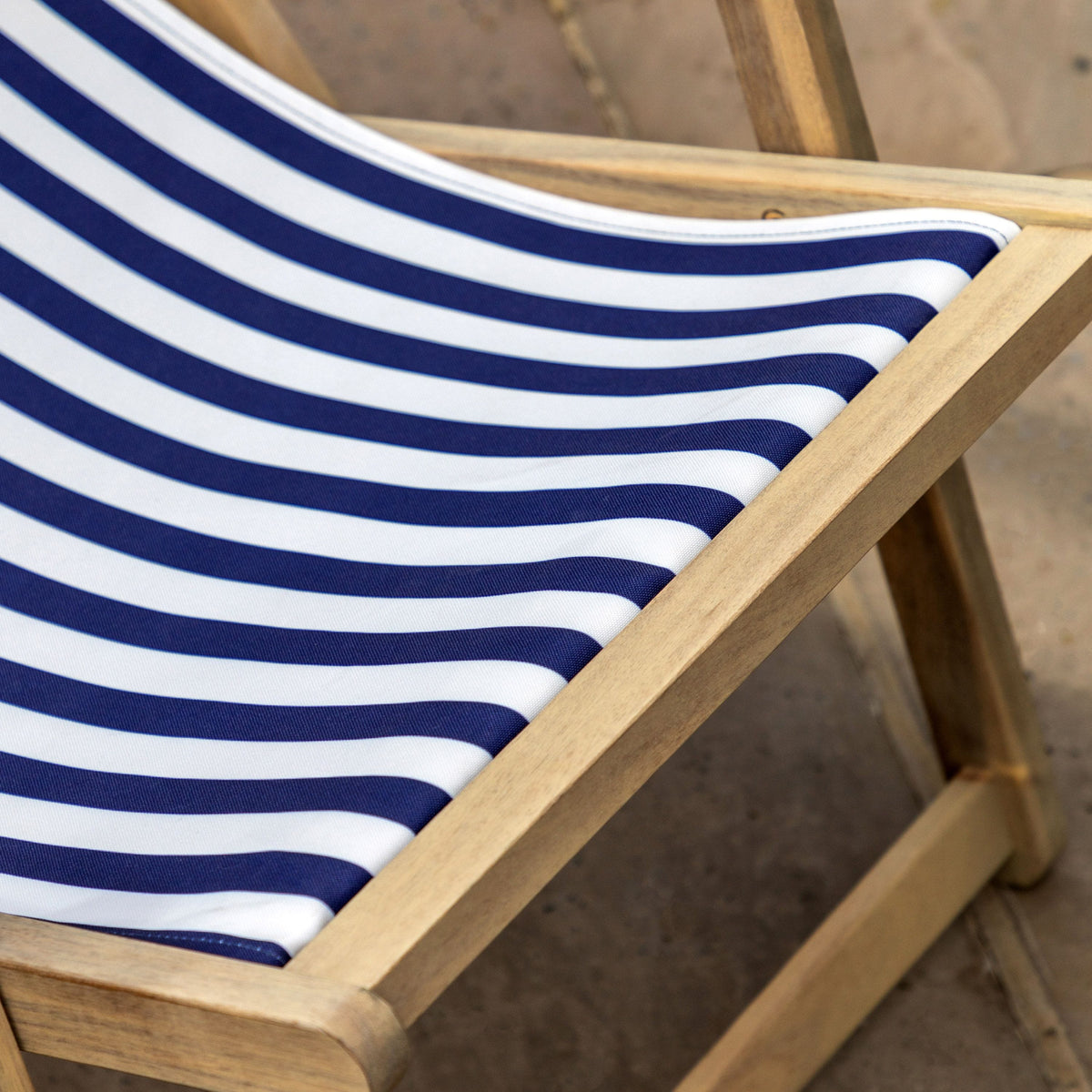 Bodhi Outdoors Navy Stripe Deck Chair House of Isabella UK
