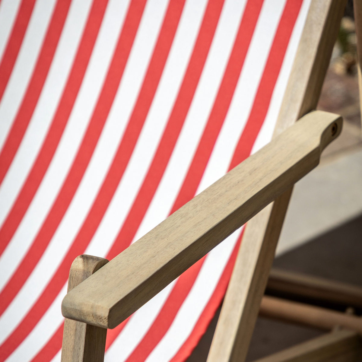 Bodhi Outdoors Red Stripe Deck Chair House of Isabella UK