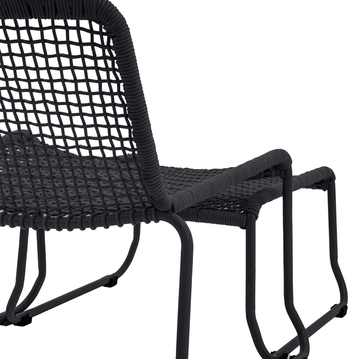 Bodhi Outdoors Sassano Lounge Chair with Footstool Black House of Isabella UK