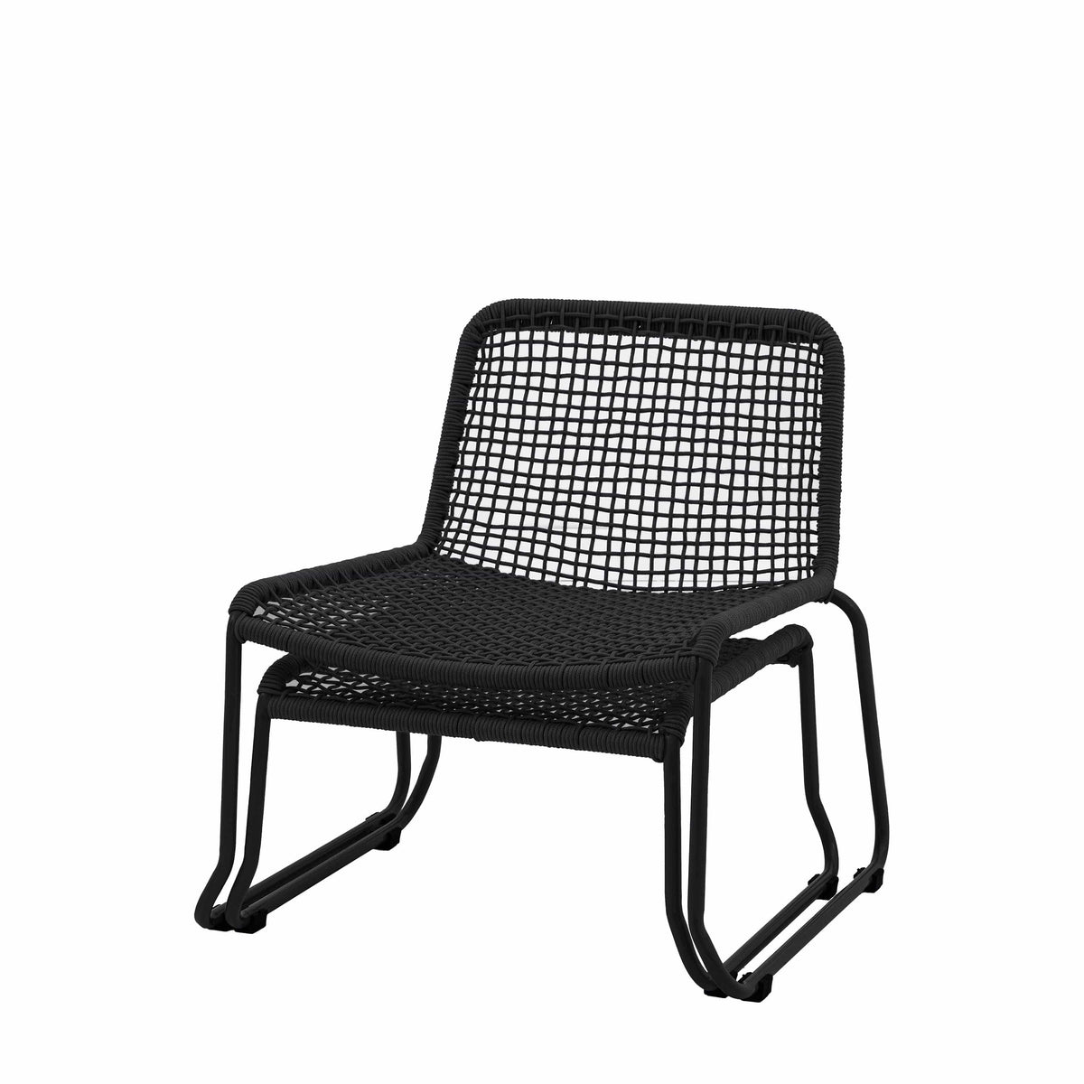Bodhi Outdoors Sassano Lounge Chair with Footstool Black House of Isabella UK