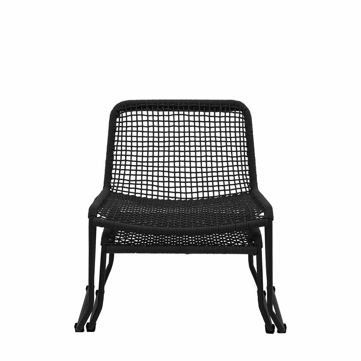 Bodhi Outdoors Sassano Lounge Chair with Footstool Black House of Isabella UK