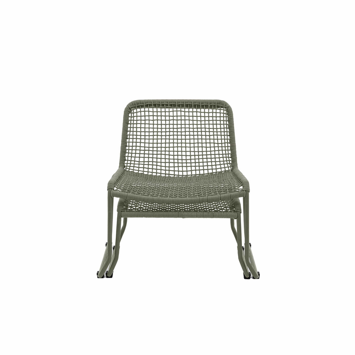 Sassano Lounge Chair with Footstool Green.
