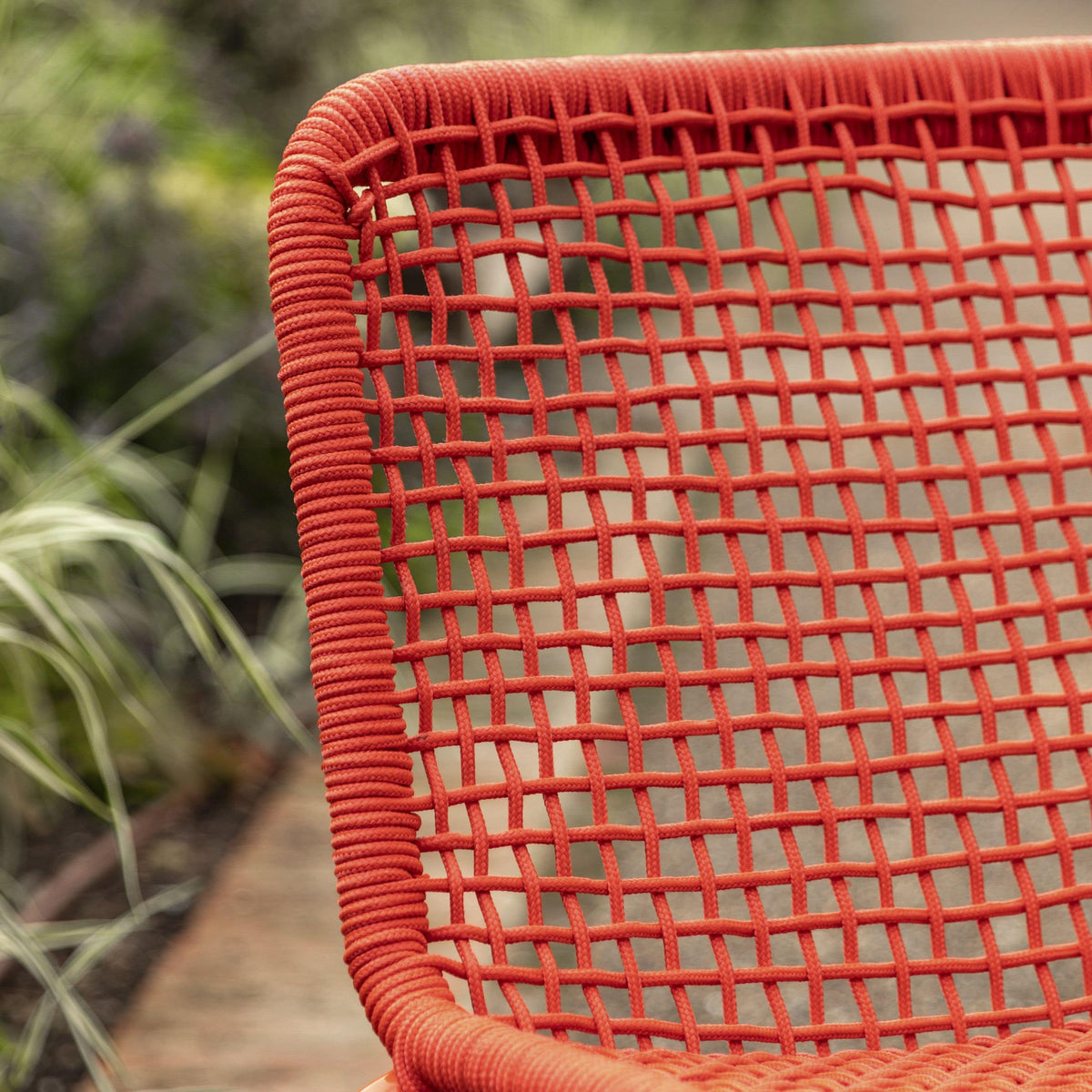 Sassano Lounge Chair with Footstool Orange.