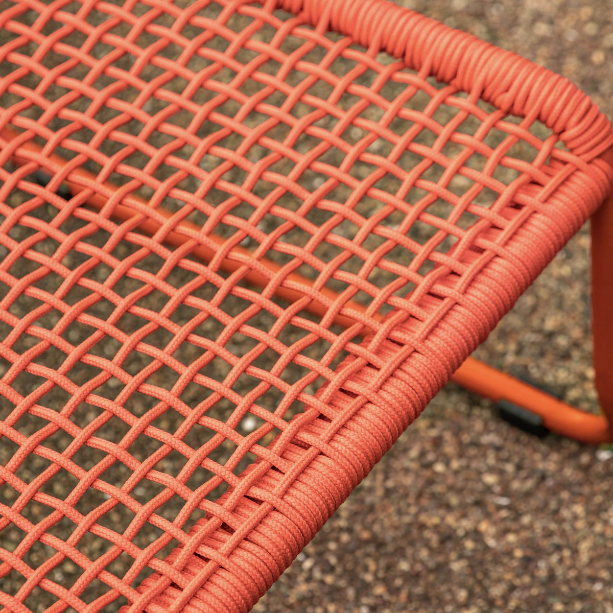 Sassano Lounge Chair with Footstool Orange.