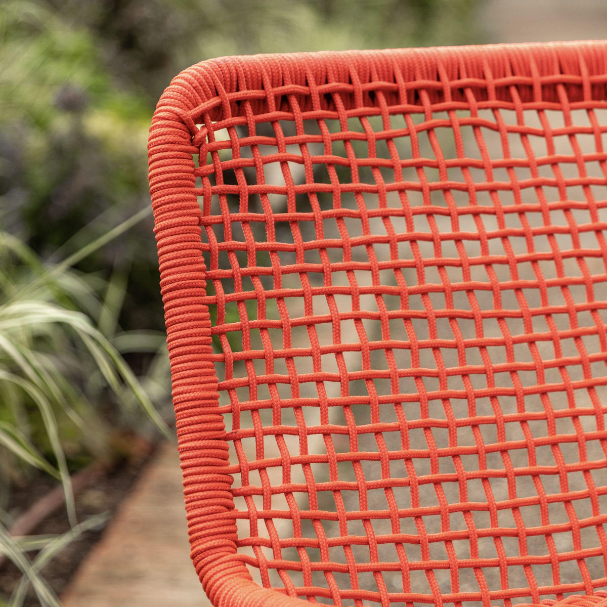 Sassano Lounge Chair with Footstool Orange.