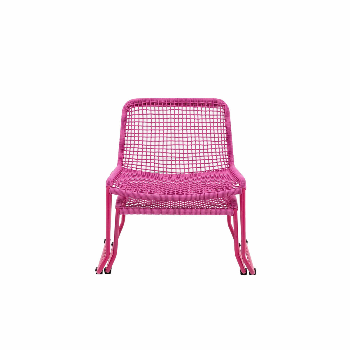 Sassano Lounge Chair with Footstool Pink.