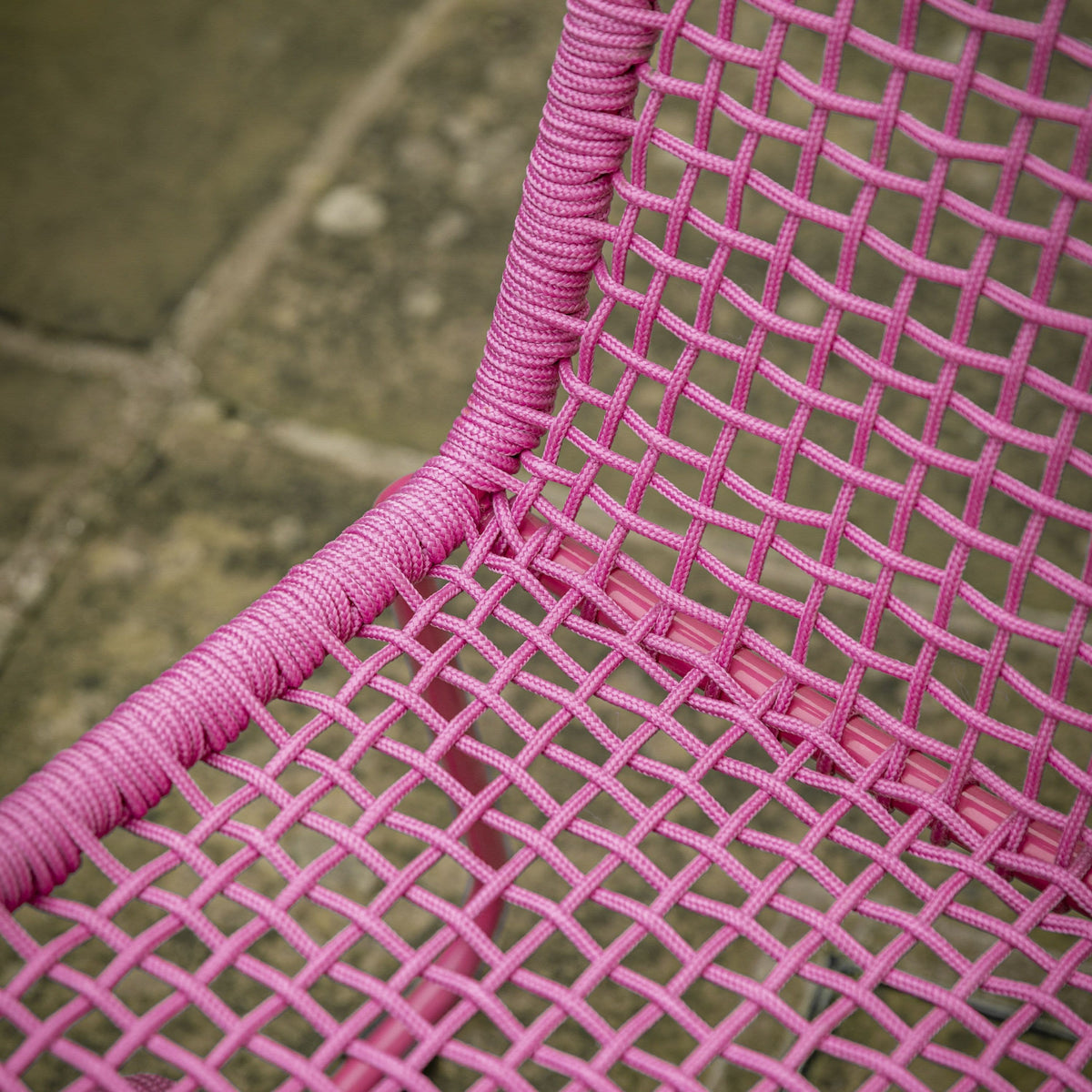 Sassano Lounge Chair with Footstool Pink.