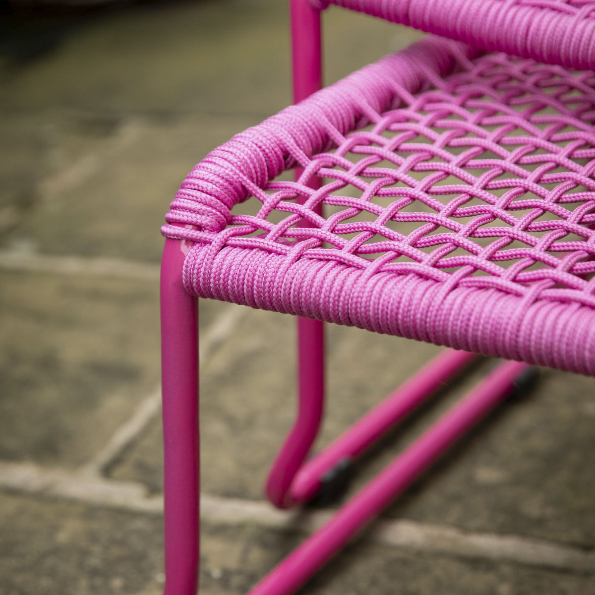 Sassano Lounge Chair with Footstool Pink.