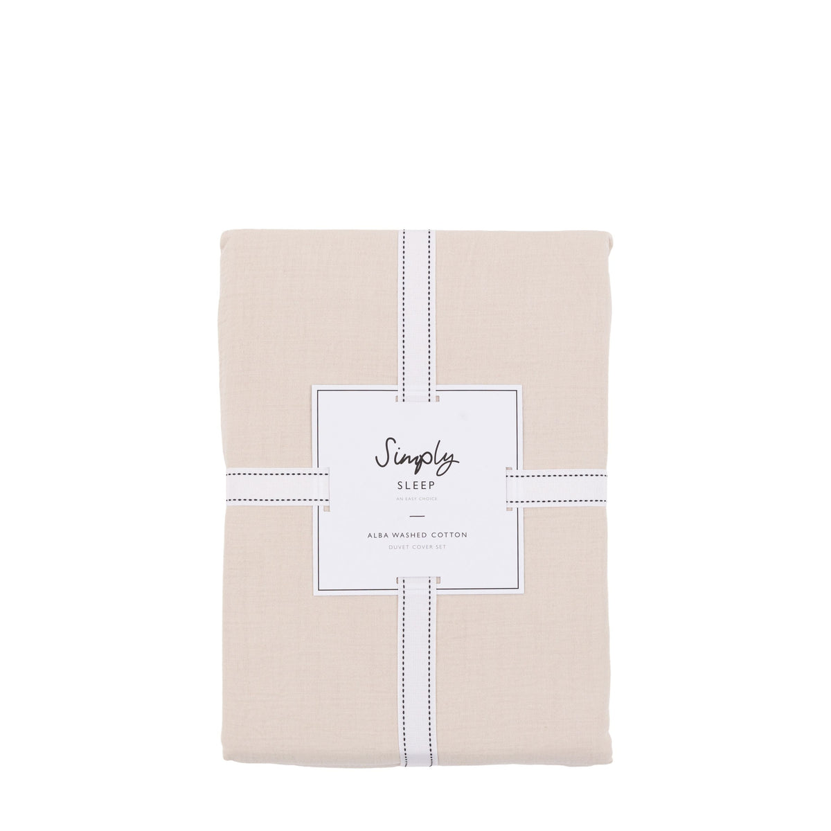 Bodhi Sleeping Alba Washed Cotton Quilt Cover Set Taupe Single House of Isabella UK