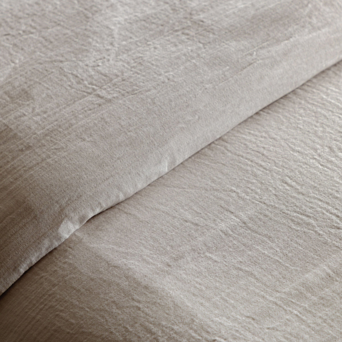 Bodhi Sleeping Alba Washed Cotton Quilt Cover Set Taupe Single House of Isabella UK