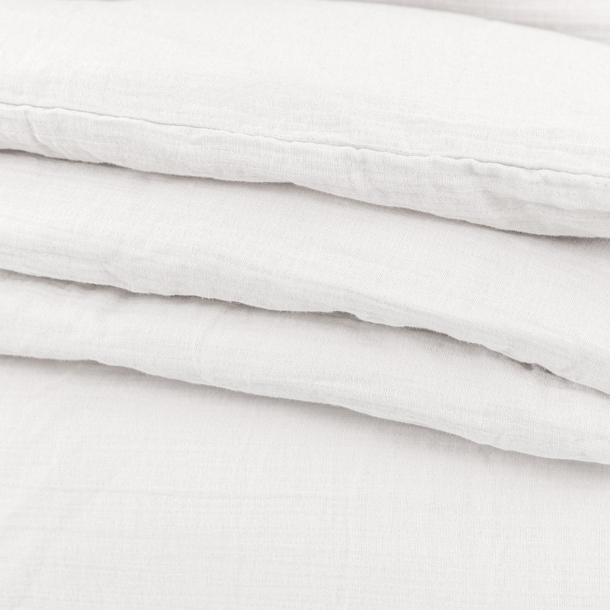 Bodhi Sleeping Alba Washed Cotton Quilt Cover Set White Single House of Isabella UK
