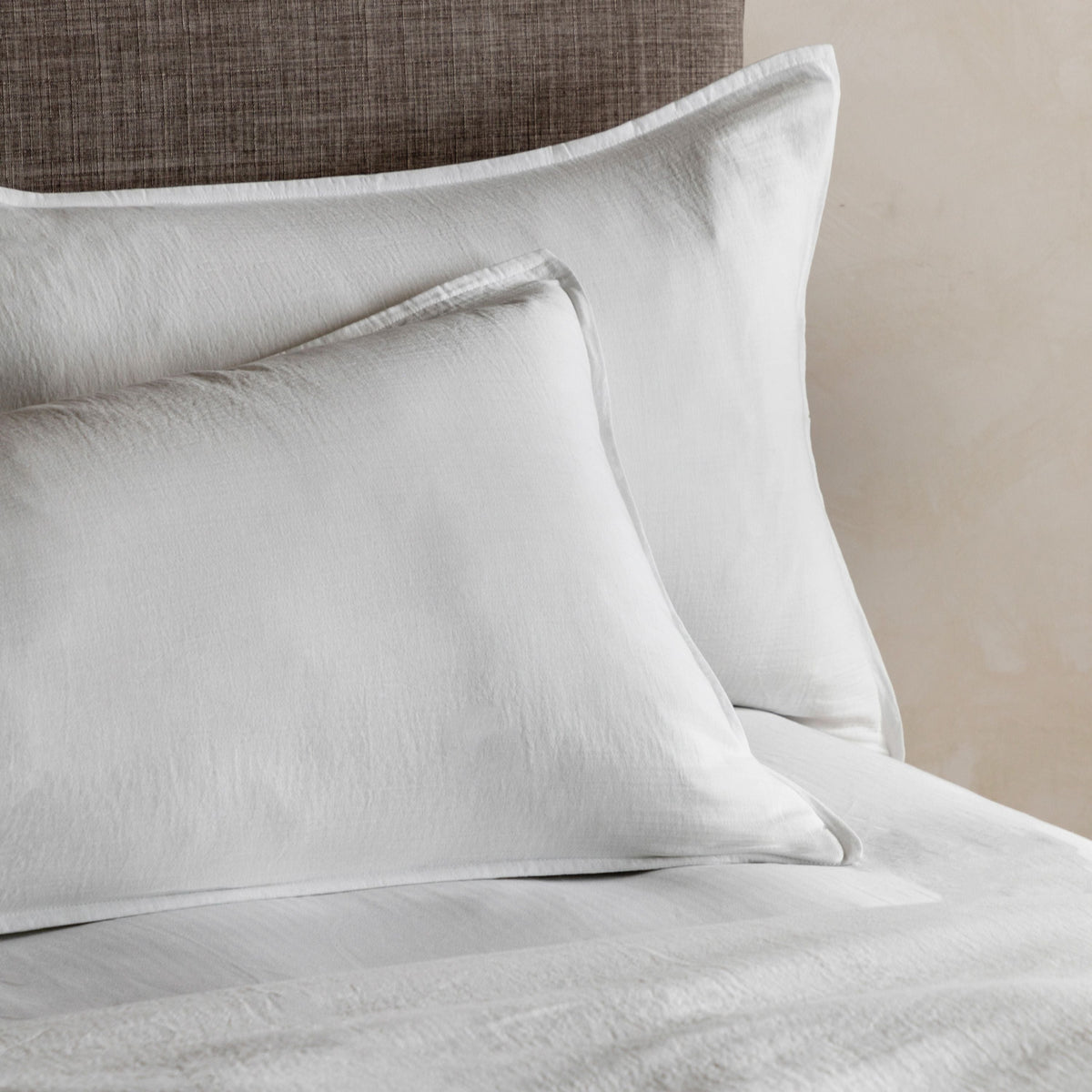 Bodhi Sleeping Alba Washed Cotton Quilt Cover Set White Superking House of Isabella UK