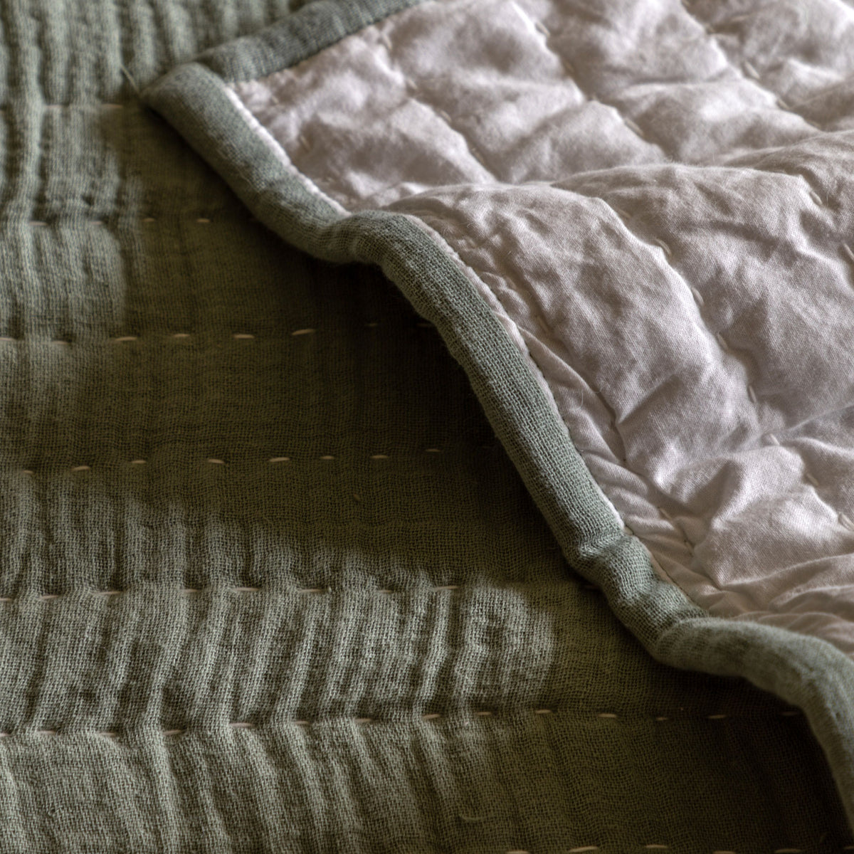 Bodhi Sleeping Alcove Gauze Bedspread Sage House of Isabella UK