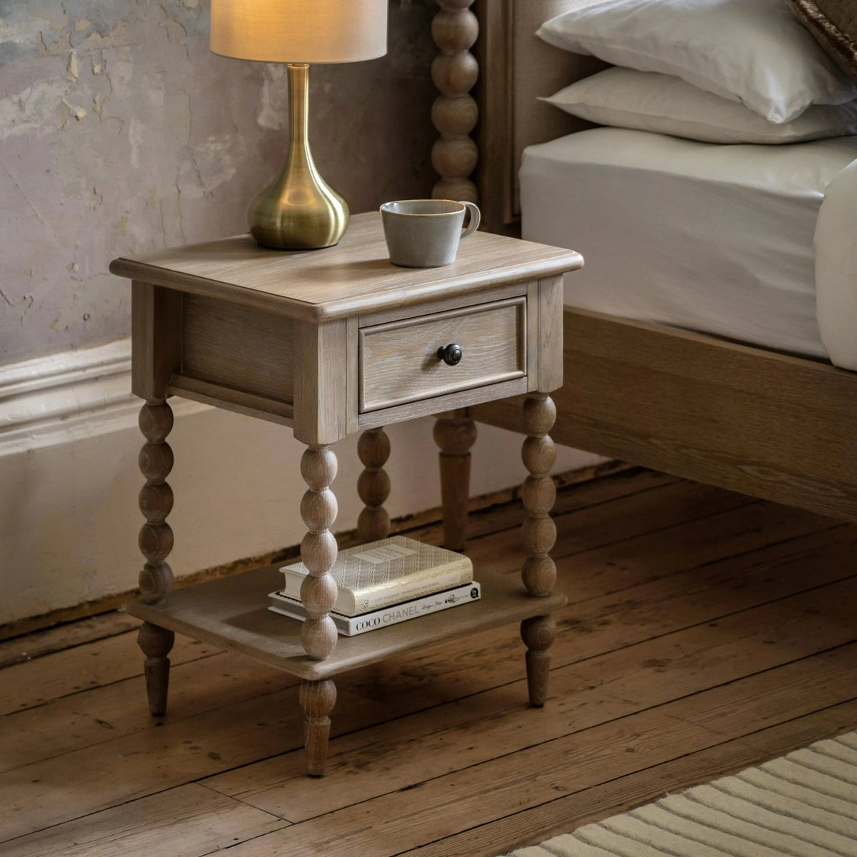 Bodhi Sleeping Artisan 1 Drawer Bedside House of Isabella UK