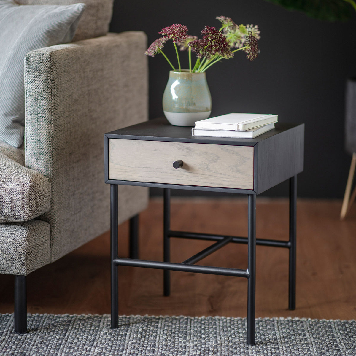 Billingham 1 Drawer Bedside Table.