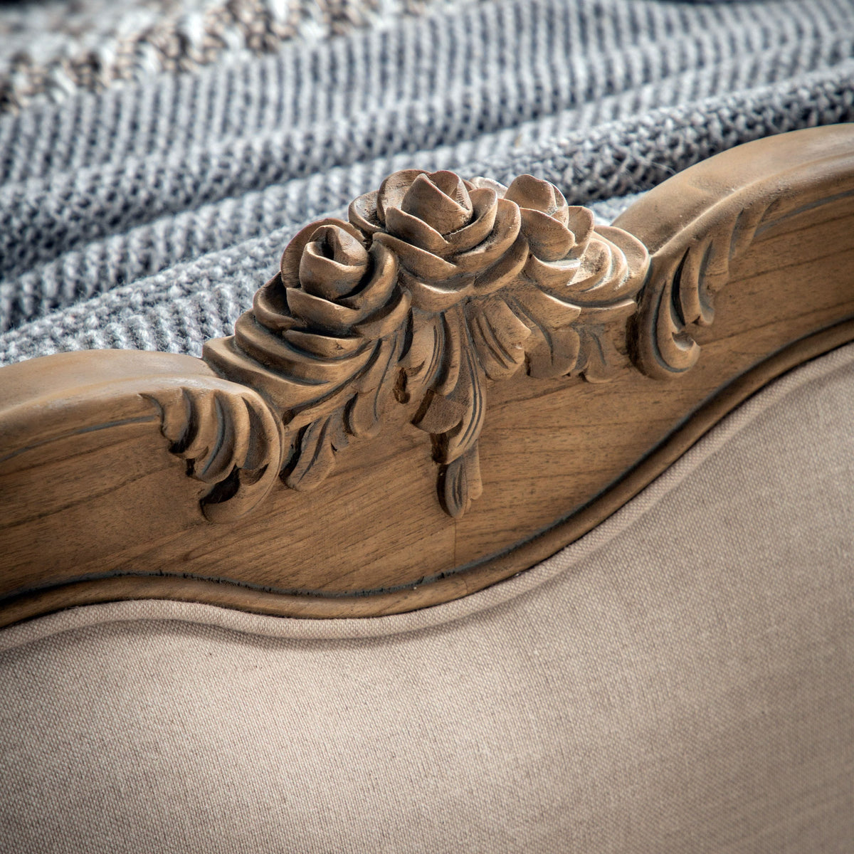 Blowinghouse 6' Linen Upholstered Bed Weathered.